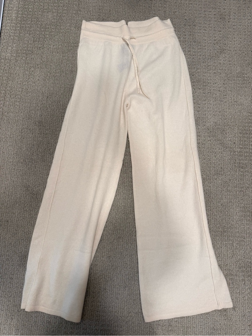 Le Ore Wide-Leg Knit Pants - Cream